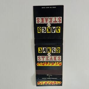 Jake's For Steaks Vintage Matchbook Cover SMB27-6